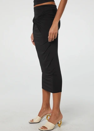 The Line By KJanae Wrap Skirt - Black 7 The Line By KJanae Wrap Skirt - Black - Image 5