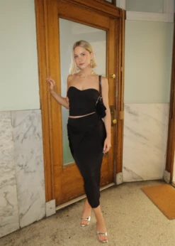 The Line By KJanae Wrap Skirt - Black 15 The Line By KJanae Wrap Skirt - Black -Drape Hut Sales Store The Line By K Janae Wrap Skirt Black 20230913070144