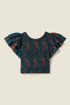 Mabel And MossTrovata Cerise Top - Teal Plume -Drape Hut Sales Store Trovata Cerise Top Teal Plume 20231028230048 1