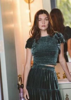 Mabel And MossTrovata Cerise Top - Ponderosa Silk Velvet