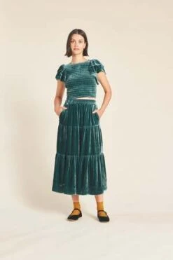 Mabel And MossTrovata Cerise Top - Ponderosa Silk Velvet -Drape Hut Sales Store Trovata Cerise Top in Ponderosa Silk Velvet 20231028230045 1