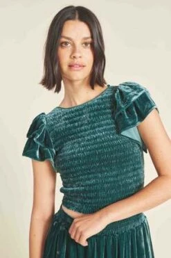 Mabel And MossTrovata Cerise Top - Ponderosa Silk Velvet -Drape Hut Sales Store Trovata Cerise Top in Ponderosa Silk Velvet 20231028230045