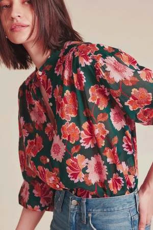 TrovataLily Blouse - Carnation Print 4 TrovataLily Blouse - Carnation Print - Image 2