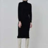 PureCashmere NYCTurtleneck Maxi Dress - Black -Drape Hut Sales Store Turtleneck Maxi Dress Black 20230925214113