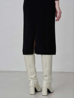 PureCashmere NYCTurtleneck Maxi Dress - Black -Drape Hut Sales Store Turtleneck Maxi Dress Black 20230925214115