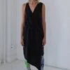 KkCoTwist Dress - Black -Drape Hut Sales Store Twist Dress in Black 20191004052411