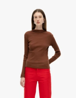 Our SisterUpside Down Turtle Rib Tee - Brown