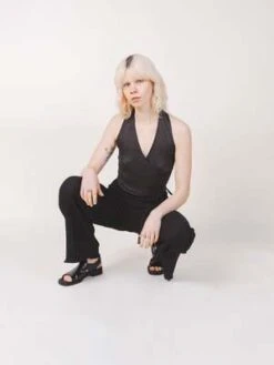 FME ApparelVeneer Halter Top - Black -Drape Hut Sales Store Veneer Halter Top in Black 20231026230750 1