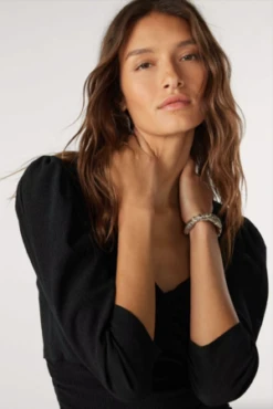 Ba&shWally Dress - Noir -Drape Hut Sales Store Wally Dress Noir 20231101225917