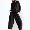 Black CraneWide Pants - Sumi Black -Drape Hut Sales Store Wide Pants Sumi Black 20231005203211