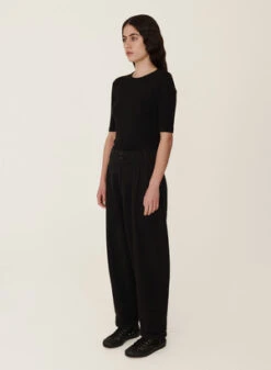 YMCEarth Keaton Organic Cotton Twill Trouser - Black -Drape Hut Sales Store YMC Earth Keaton Organic Cotton Twill Trouser Black 20230901140029