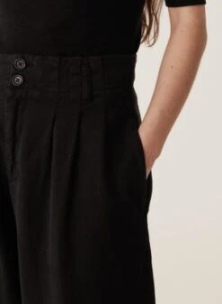 YMCEarth Keaton Organic Cotton Twill Trouser - Black -Drape Hut Sales Store YMC Earth Keaton Organic Cotton Twill Trouser Black 20230901140033