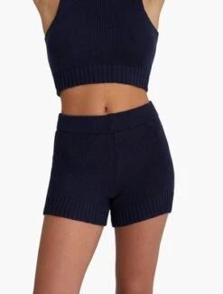 Paloma WoolZubat Knitted Shorts - Navy -Drape Hut Sales Store Zubat Knitted Shorts Navy 20221207013652 2