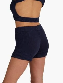 Paloma WoolZubat Knitted Shorts - Navy -Drape Hut Sales Store Zubat Knitted Shorts Navy 20221207013652