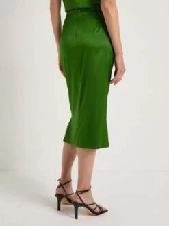 LaniusSatin Silk Skirt - Dark Fern -Drape Hut Sales Store satin silk skirt in dark fern 20230811180052 2