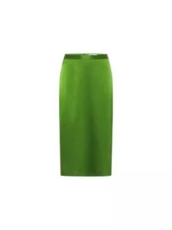 LaniusSatin Silk Skirt - Dark Fern -Drape Hut Sales Store satin silk skirt in dark fern 20230811180052 4