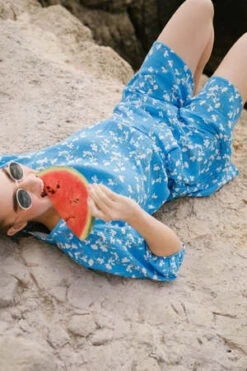 Kaiko Clothingwide Leg Shorts - Vanilla Garden -Drape Hut Sales Store wide leg shorts in vanilla garden 20230505133806 1