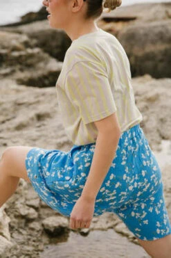 Kaiko Clothingwide Leg Shorts - Vanilla Garden -Drape Hut Sales Store wide leg shorts in vanilla garden 20230505133807 3